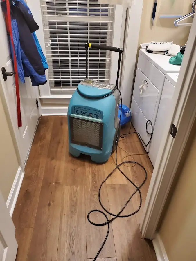 Commercial dehumidifier deployed for Flood Damage Cleanup in Hutto